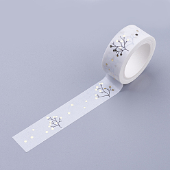 Blanc Bandes de papier décoratives scrapbook bricolage, ruban adhésif, arbre de la vie, blanc, 15mm
