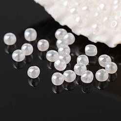 Lin 12/0 grader des perles de rocaille en verre rondes, Ceylan, linge, 2x1.5mm, Trou: 0.5mm, environ 45000 pcs / livre