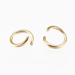 Real 18K Gold Plated 304 Stainless Steel Open Jump Rings, Real 18k Gold Plated, 26 Gauge, 3x0.4mm, Inner Diameter: 2mm, 3000pcs/bag