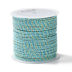 Pale Turquoise 4-Ply Polycotton Cord, Handmade Macrame Cotton Rope, for String Wall Hangings Plant Hanger, DIY Craft String Knitting, Pale Turquoise, 1.5mm, about 4.3 yards(4m)/roll