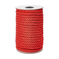 Roja Hilo de nylon, para decorar el hogar, tapicería, amarre de cortina, cordón de honor, rojo, 8 mm, 20 m / rollo