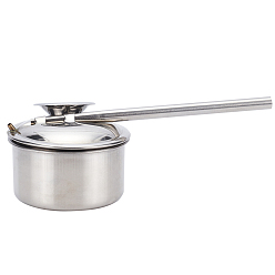 Stainless Steel Color Stainless Steel Blowing Glaze Pot, for Painting on The Ceramic Pottery & Ceramics Tools, Stainless Steel Color, 59x167x80mm, Capacity: 100ml
