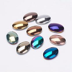 Mixed Color Non-Magnetic Synthetic Hematite Cabochons, Oval, Grade A, Mixed Color, 24.5x17.5x6mm