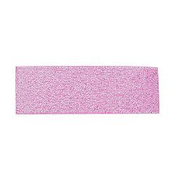 Rosa Caliente Cinta metálica de brillo, chispa cinta, con cuerdas metálicas plateadas, paquetes de cajas de regalos de San Valentín, color de rosa caliente, 1/4 pulgada (6 mm), aproximadamente 33 yardas / rollo (30.1752 m / rollo), 10 rollos / grupo