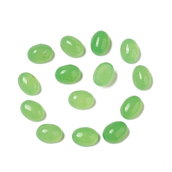 Jade Malais Cabochons teints en jade naturel de malaisie, dos plat ovale, 8x6x3~4.5mm