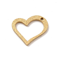 Золотой 304 подвески из нержавеющей стали, , полый, сердце, золотые, 9.5x12x1 мм, отверстие : 0.8 мм
