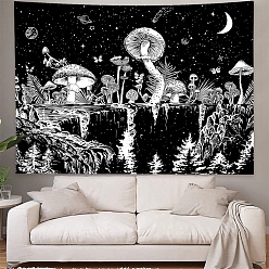 Autres Champignon tapisserie murale en polyester, tapisserie trippy rectangle pour mur chambre salon, nuit, 1300x1500mm