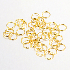 Golden Iron Jump Rings, Open Jump Rings, Cadmium Free & Nickel Free & Lead Free, Golden, 14x1.2mm, Inner Diameter: 11.6mm, about 2700pcs/1000g
