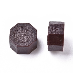 Coffee Sealing Wax Particles, for Retro Seal Stamp, Octagon, Coffee, 9mm, about 1500pcs/500g