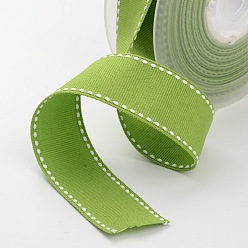 Yellow Green Grosgrain Polyester Ribbons for Gift Packings, Yellow Green, 5/8 inch(16mm), about 100yards/roll(91.44m/roll)