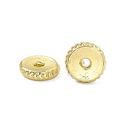 Light Gold Cuentas espaciadoras de aleación de estante, disco, la luz de oro, 6x1.5 mm, agujero: 1 mm