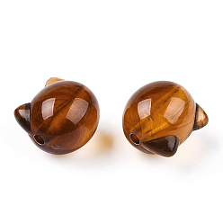Brun Saddle Perles acryliques transparentes, cat, selle marron, 11x12x10.5mm, Trou: 1.8mm