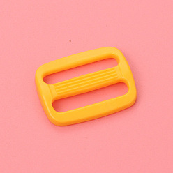 Gold Plastic Slide Buckle Adjuster, Multi-Purpose Webbing Strap Loops, for Luggage Belt Craft DIY Accessories, Gold, 24mm, Inner Diameter: 25mm