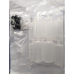 Black BENECREAT Plastic Glue Bottles, with Funnel Hopper and Dropper, Black, 80mm, Capacity: 100ml(3.38 fl. oz), 12pcs/set