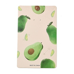Зеленый Прямоугольные серьги с авокадо, зелёные, 14.2x8.9x0.04 см, отверстие : 2 мм