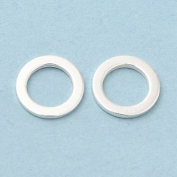 925 Sterling Silver Plated Brass Linking Rings, Cadmium Free & Lead Free, Round Ring, 925 Sterling Silver Plated, 10x1mm, Inner Diameter: 6.7mm