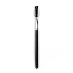 Black Artificial Fiber Disposable Eyebrow Brush with Plastic Handle, Mascara Wands, for Extensions Lash Makeup Tools, Black, 14.5cm
