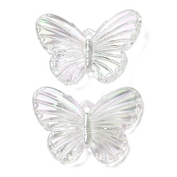 Прозрачный Прозрачные акриловые бусины, бабочка, прозрачные, 31.5x41x4.2 мм, отверстие : 2.5x2 мм