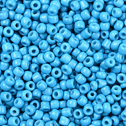 Dark Turquoise Baking Paint Glass Seed Beads, Dark Turquoise, 12/0, 1.5~2mm, Hole: 0.5~1mm, about 30000pcs/bag