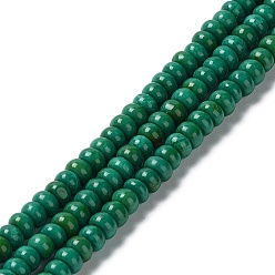 Howlite Natural Howlite Beads Strands, Dyed, Rondelle, 4~4.5x2~2.5mm, Hole: 1mm, about 139~142pcs/strand, 15.08~15.43''(38.3~39.2cm)