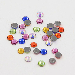 Mixed Color Glass Hotfix Rhinestone, Grade AA, Flat Back & Faceted, Half Round, Mixed Color, SS20, 4.6~4.8mm, about 1440pcs/bag