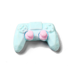 Pale Turquoise Opaque Resin Cabochons, Game Controller, Pale Turquoise, 15x24x7.5mm