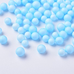 Bleu Petites boules de mousse, ronde, bricolage pour la maison, projet d'artisanat scolaire, bleu, 3.5~6 mm, 7000 pcs / sac