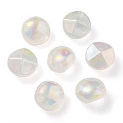 Miellat Placage uv perles acryliques transparentes lumineuses, brillent dans le noir, ronde, miellat, 21x21.5x15mm, Trou: 4mm