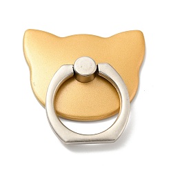 Oro Hallazgos del soporte del soporte del teléfono celular del gato de la aleación del cinc, ajuste de la pata de cabra del anillo de sujeción de los dedos, dorado, 40.5x18.5x3 mm