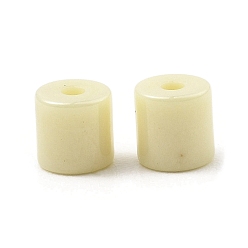Kaki Clair Perles en céramique de zircone biocéramiques, sans nickel  , pas de décoloration et hypoallergénique, colonne, kaki clair, 5x4.5~5mm, Trou: 1.4mm