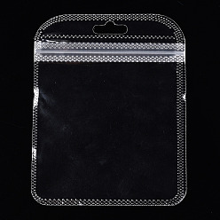 Clair Sacs à fermeture éclair en plastique transparent, sacs d'emballage refermables, rectangle, clair, 12x9.5x0.02 cm, épaisseur unilatérale : 2.3 mil(0.06mm).