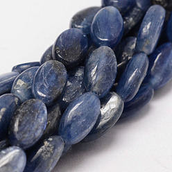 Kyanite Oval Natural Kyanite/Cyanite/Disthene Bead Strands, 15x8x5mm, Hole: 1mm, about 28pcs/strand, 15.7 inch