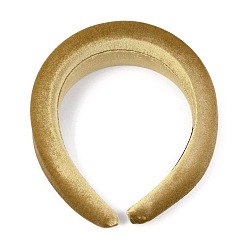 Verge D'or Foncé Bandeaux épais en tissu éponge floqué, pour les accessoires de cheveux de femme de bricolage, verge d'or noir, 14~42mm, diamètre intérieur: 145x125 mm