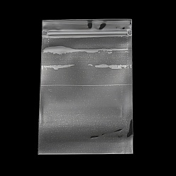 Clair Sacs à fermeture éclair en plastique transparent, sacs d'emballage refermables, rectangle, clair, 12.2x8x0.15 cm, épaisseur unilatérale : 2.9 mil(0.075mm)