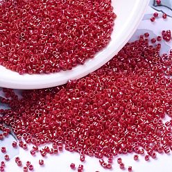 (DB0214) Opaque Red Luster MIYUKI Delica Beads, Cylinder, Japanese Seed Beads, 11/0, (DB0214) Opaque Red Luster, 1.3x1.6mm, Hole: 0.8mm, about 2000pcs/bottle, 10g/bottle