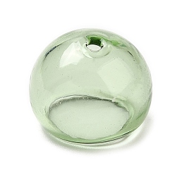 Vert Jaune Cône de perles de verre transparent, pour la fabrication de carillons éoliens, demi-tour, vert jaune, 16x13mm, Trou: 1.4mm, diamètre intérieur: 10.8 mm