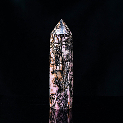 Родонит Натуральный родонит заостренная призма украшение для дома, исцеляющие каменные палочки, для рейки чакра медитативная терапия decos, граненый пуля, 40~50 мм