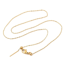 Doré  304 collier chaîne serpentine en acier inoxydable pour femme, pour la fabrication de colliers de perles, or, 17.24 pouce (43.8 cm)