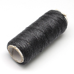 Gris Oscuro Cables de hilo de coser de poliéster de 402 paño o del arte DIY, gris oscuro, 0.1 mm, sobre 120 m / rollo, 10 rollos / bolsa