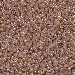 (RR2371) Lustre de caléndula transparente Cuentas de rocailles redondas miyuki, granos de la semilla japonés, 11/0, (rr 2371) brillo de caléndula transparente, 2x1.3 mm, Agujero: 0.8 mm, sobre 5500 unidades / 50 g