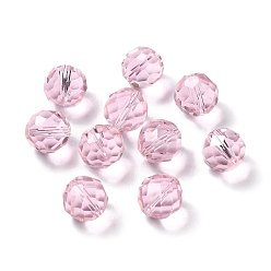 Pearl Pink Glass Imitation Austrian Crystal Beads, Faceted, Round, Pearl Pink, 11.5mm, Hole: 1.4mm