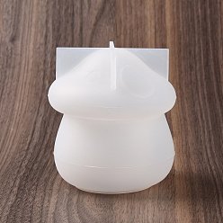 White DIY Mushroom-shaped Storage Box Food Grade Silicone Molds, Resin Casting Molds, for UV Resin & Epoxy Resin Craft Making, White, 81~85x44~50mm, 2pcs/set