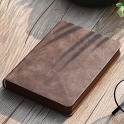 Coconut Brown PU Leather Notebook, with Paper Inside, for School Office Supplies, Rectangle, Coconut Brown, 14.6x10.5cm