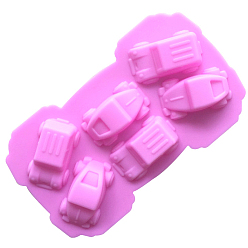Rosa Caliente Moldes de silicona de coche de bricolaje, moldes de fondant, para chocolate, caramelo, Fabricación artesanal de resina uv y resina epoxi., color de rosa caliente, 175x103x15 mm