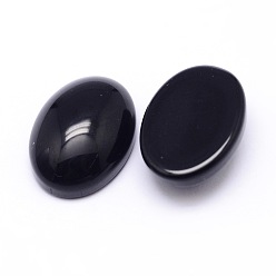 Negro K 9 cabujones de vidrio cabujones ovales con respaldo plano, negro, 18x13x6 mm