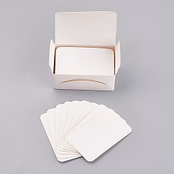 Blanc Papier kraft vintage blanc, pour bricolage carte postale, carte de message, carte de voeux, rectangle, blanc, 8.9x5.2x0.03 mm, à propos de 90~100 feuilles / boîte