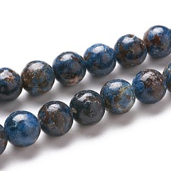 Grado A Hebras de perlas de pegmatita natural, rondo, Grado A, 8.5 mm, agujero: 1 mm, sobre 47 unidades / cadena, 15.43 pulgada (39.2 cm)