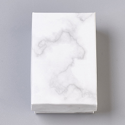 Белый Бумажные картонные шкатулки, прямоугольные, белые, 8.1x5.1x2.7 см