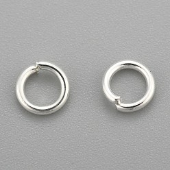 Plata 304 argollas de acero inoxidable, anillos del salto abiertos, plata, 21 calibre, 4.5x0.7 mm, diámetro interior: 3 mm