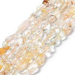 Topaz Natural Topaz Beads Strands, Nuggets, 7~14x4~9x4~7mm, Hole: 1mm, about 40~50pcs/strand, 15.16~15.55 inch(38.5~39.5cm)